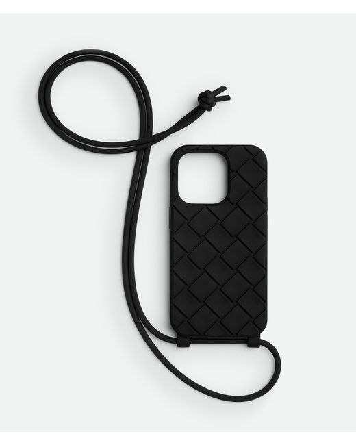 Custodia Per Iphone 15 Pro Con Tracolla di Bottega Veneta in Black da Uomo