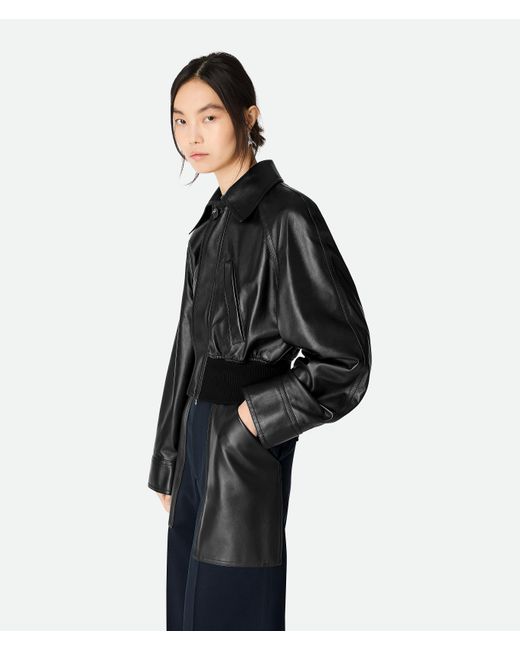 Bottega Veneta ライトレザー ブルゾン Black