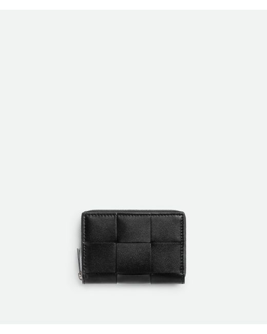 Bottega Veneta Black Cassette Zippered Coin Purse for men