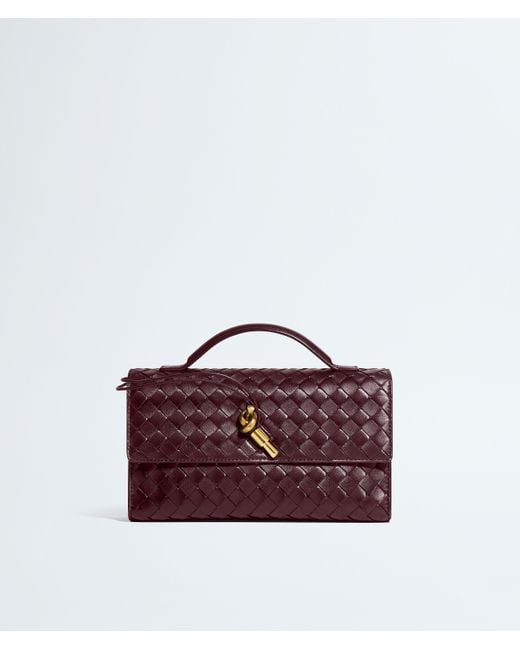 Bottega Veneta Purple Andiamo Clutch 25