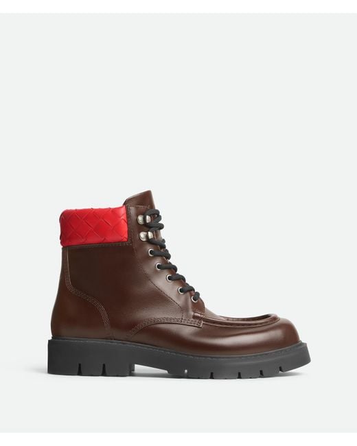 Bottega Veneta Brown Haddock Lace-Up Ankle Boot for men
