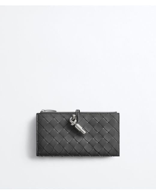 Bottega Veneta Gray Andiamo Long Wallet