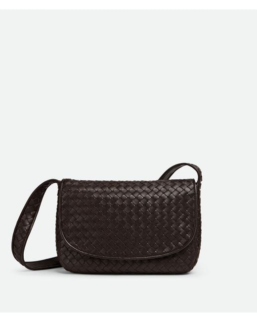 Borsa Messenger Veneto Con Patta di Bottega Veneta in Black da Uomo