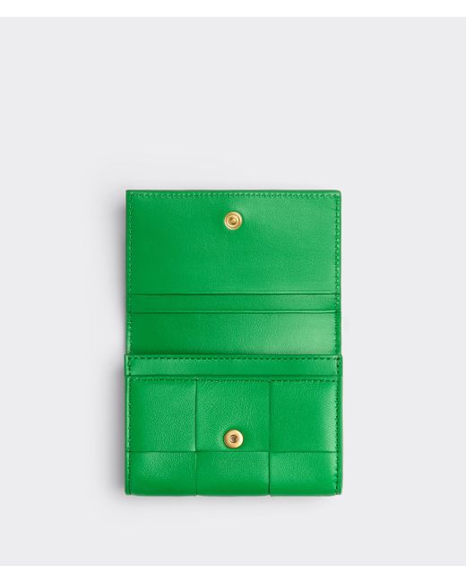 Bottega Veneta 二つ折りカードケース Green