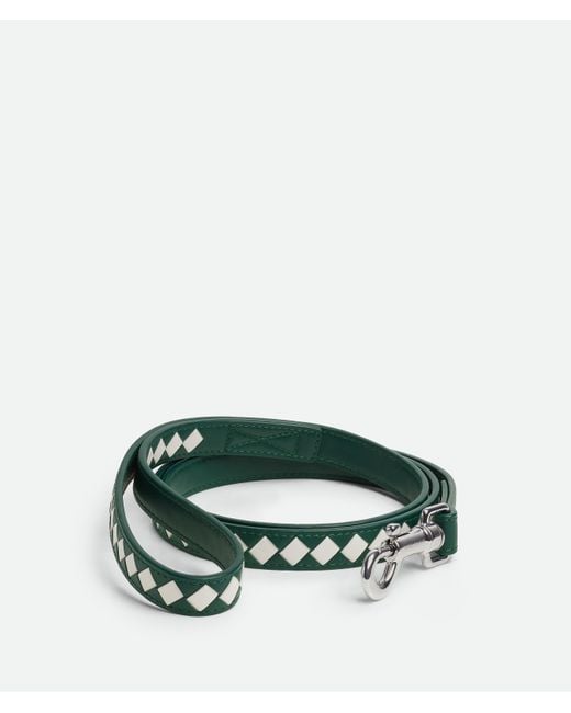 Bottega Veneta Green Small Intrecciato Dog Leash