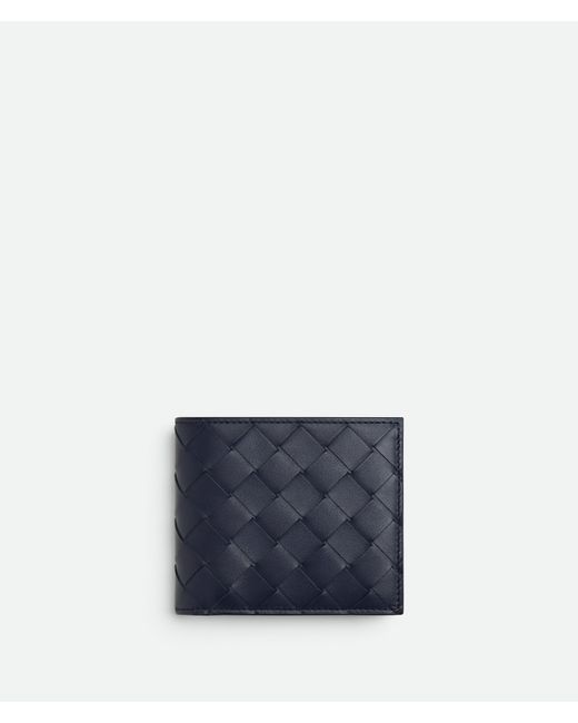 Bottega Veneta Intrecciato Bi-Fold Portemonnaie Mit Münzfach in Blue für Herren