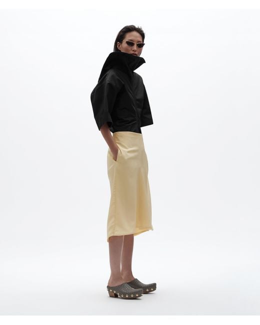 Bottega Veneta White Silk And Viscose Toile Skirt