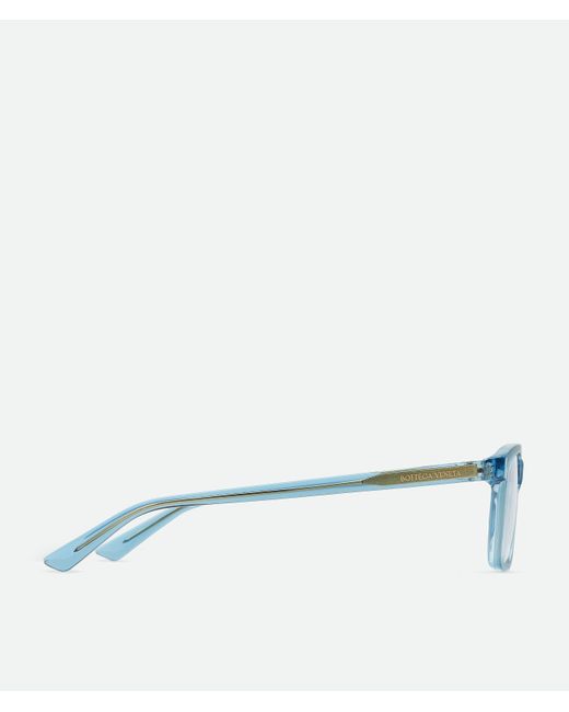 Bottega Veneta Blue Classic Rectangular Eyeglasses
