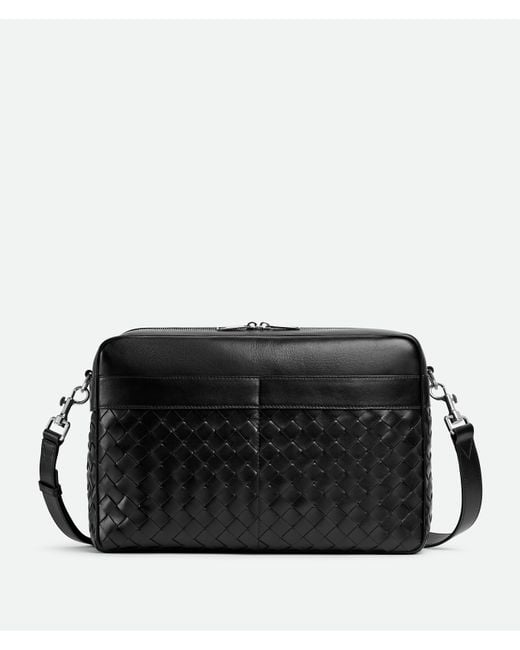 Camera Bag Intrecciato Grande Con Tasca di Bottega Veneta in Black da Uomo