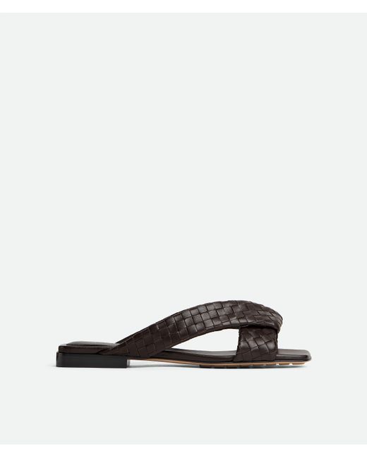 Bottega Veneta White Riva Flat Mule