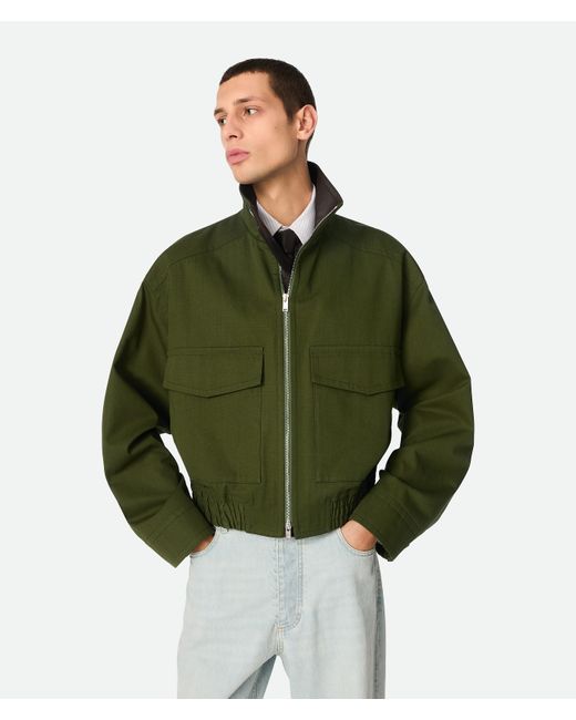 メンズ Bottega Veneta コットンツイル ブルゾン Green