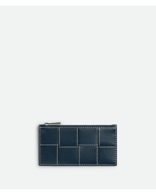 メンズ Bottega Veneta カセット ロング ファスナーカードケース Blue