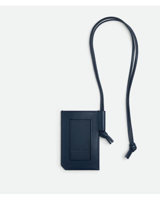 Bottega Veneta Blue Intrecciato Piccolo Badge Holder for men