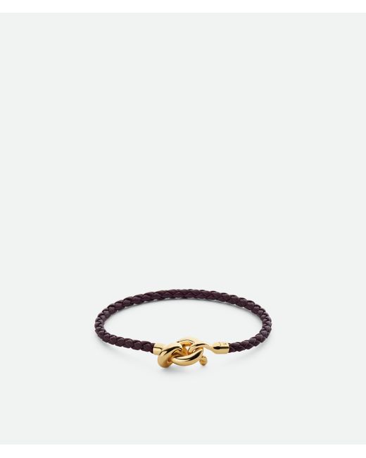 Bottega Veneta White Leather Knot Bracelet