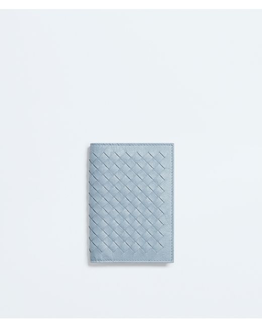 Bottega Veneta Blue Woven Mycelium Passport Case for men