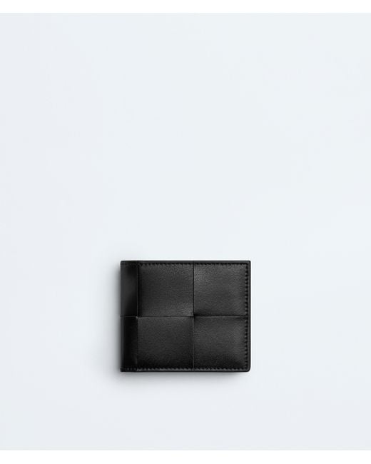 Bottega Veneta Black Cassette Bi-Fold Wallet With Coin Purse for men