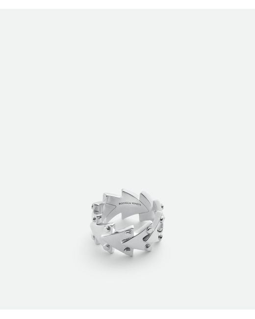 Bottega Veneta White Rivet Ring