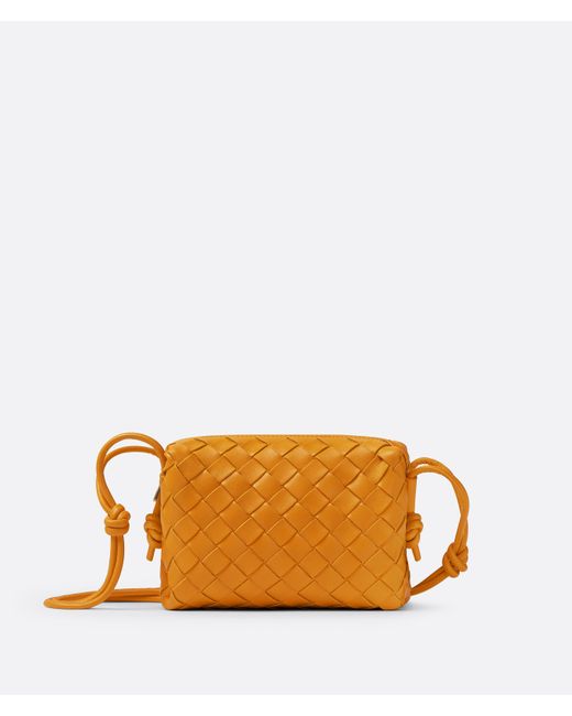 Bottega Leather Mini Loop Camera Bag in Orange Lyst