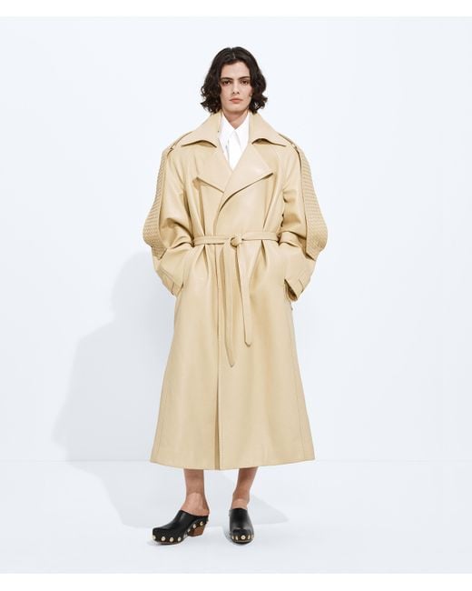 Bottega Veneta Natural Semi Shiny Leather Trench