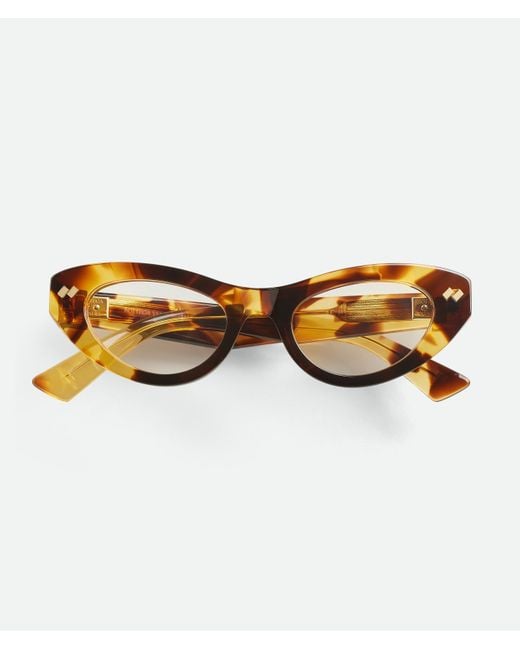 Bottega Veneta Brown Dizzy Cat Eye Eyeglasses