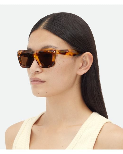 Bottega Veneta クラシック キャットアイ サングラス Brown