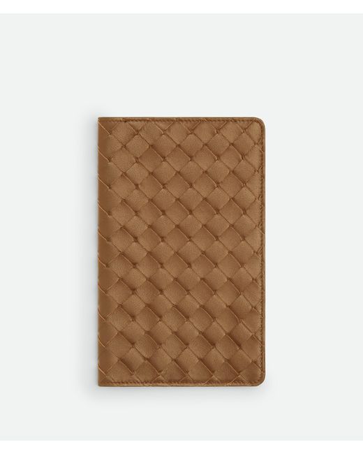 Bottega Veneta イントレチャート ミディアム ノートカバー Brown