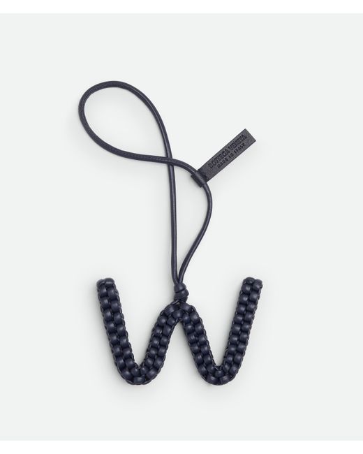 Bottega Veneta White Letter W Charm for men