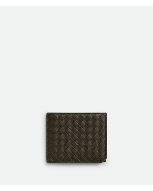 メンズ Bottega Veneta イントレチャート ピッコロ 二つ折りウォレット Green