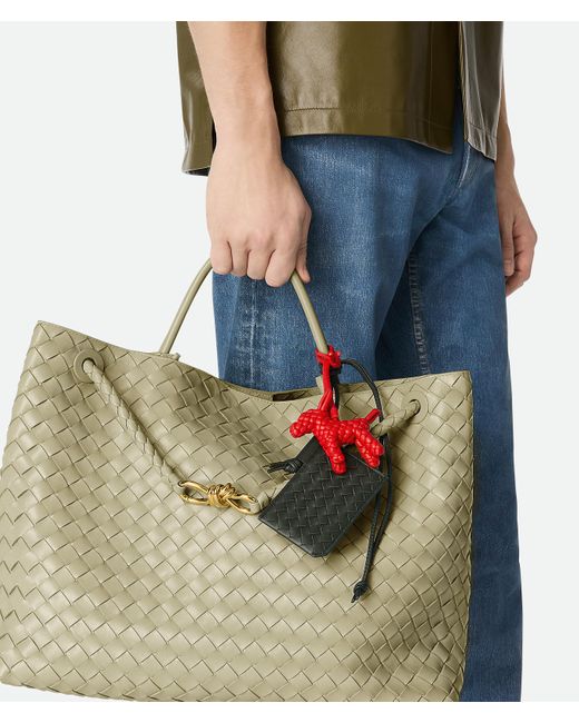 Bottega Veneta White Intrecciato Piccolo Badge Holder for men