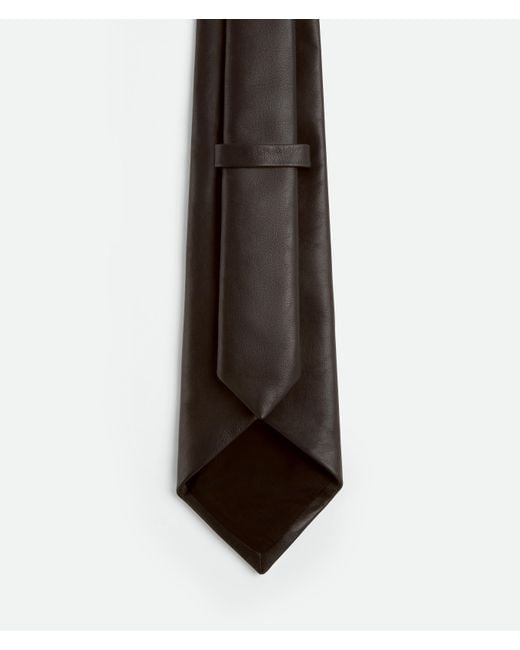 Bottega Veneta Blue Smooth Leather Tie for men