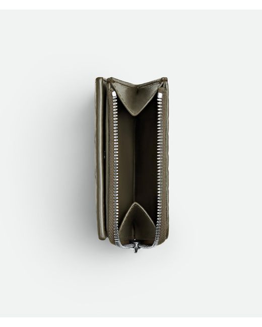 Bottega Veneta Green Intrecciato Stamp Bi-Fold Wallet for men