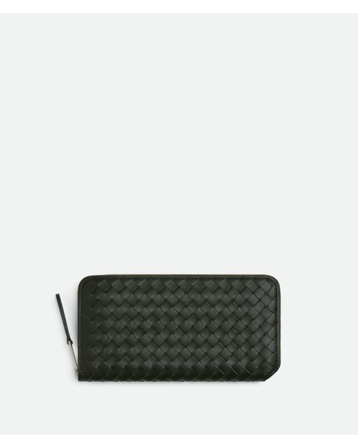 Bottega Veneta Intrecciato Piccolo Portemonnaie Mit Umlaufendem Zip in Black für Herren