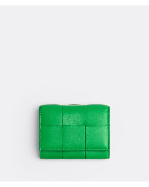 Bottega Veneta 二つ折りカードケース Green