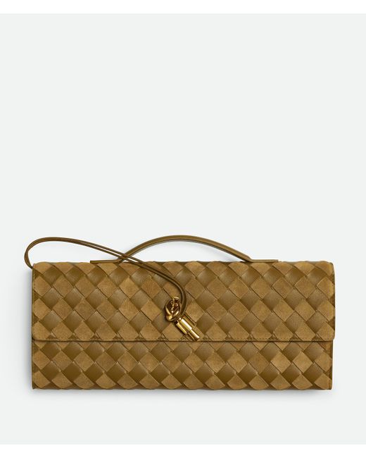 Bottega Veneta Brown Long Clutch Andiamo With Handle