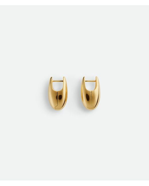 Bottega Veneta White Small Ellipse Earrings