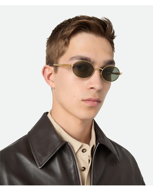 Bottega Veneta クラシック オーバル サングラス グリーン | Lyst