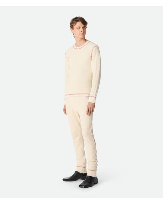 メンズ Bottega Veneta コットン ワッフル セーター Natural