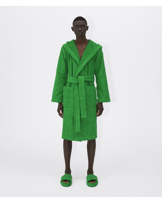 Bottega Veneta Cotton Bathrobe in Green for Men | Lyst