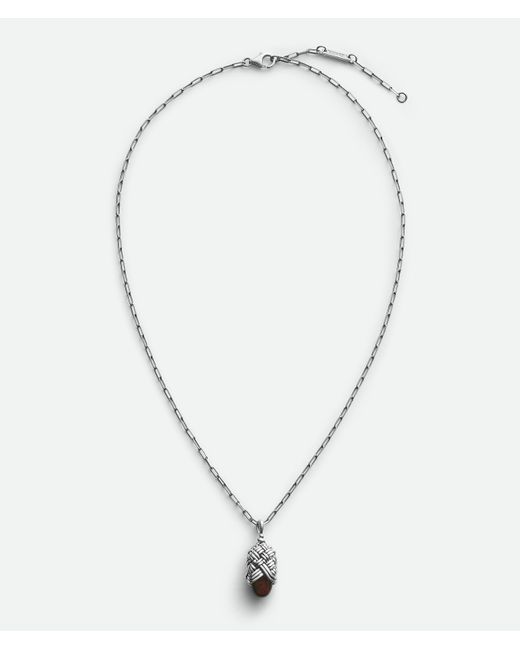Bottega Veneta Multicolor Intreccio Pendant Necklace