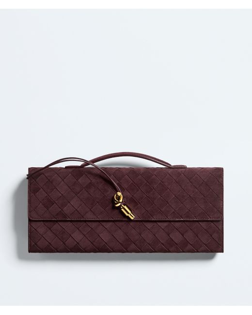 Bottega Veneta Purple Andiamo Clutch