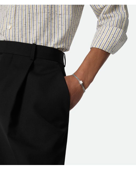 Bottega Veneta White Stack Armband