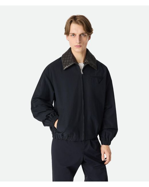 Bottega Veneta Blue Tech Cotton Blouson for men