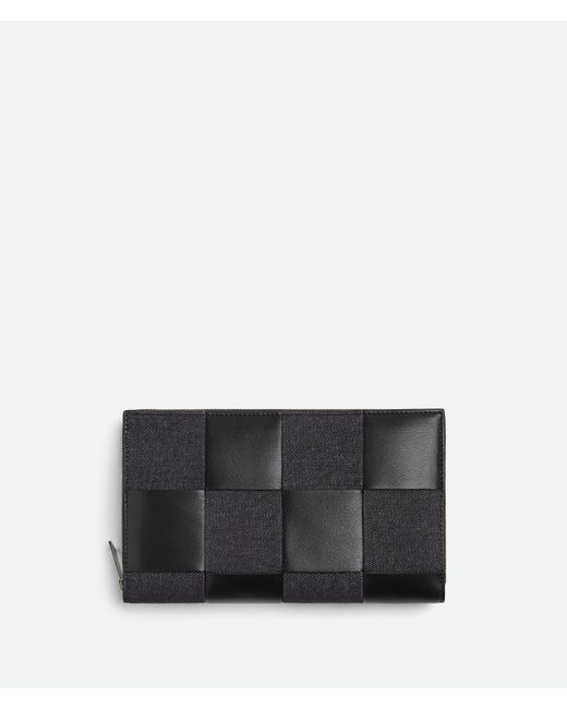 Bottega Veneta Cassette Portemonnaie Mit Umlaufendem Zip in Black für Herren
