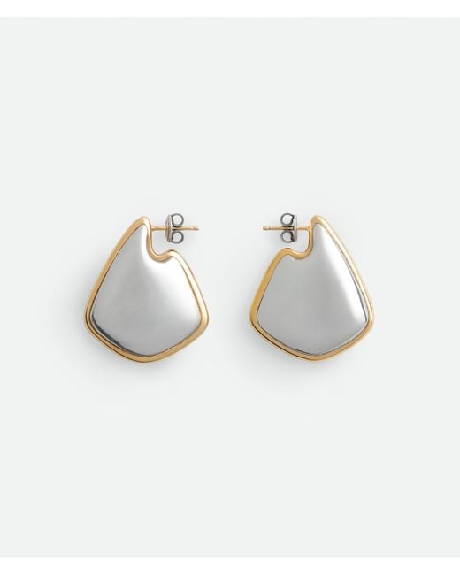 Bottega Veneta White Small Fin Earrings