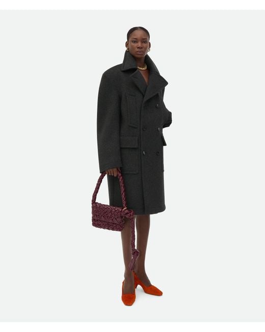 Bottega Veneta ダブルフェイスウール コート Black