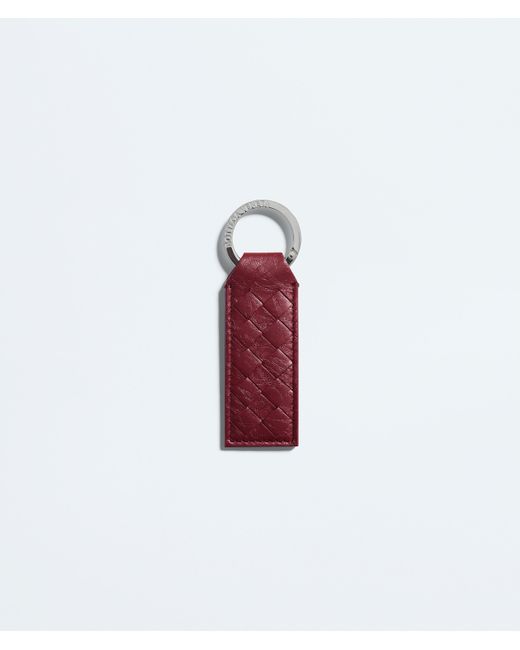 Bottega Veneta Red Woven Mycelium Key Ring for men