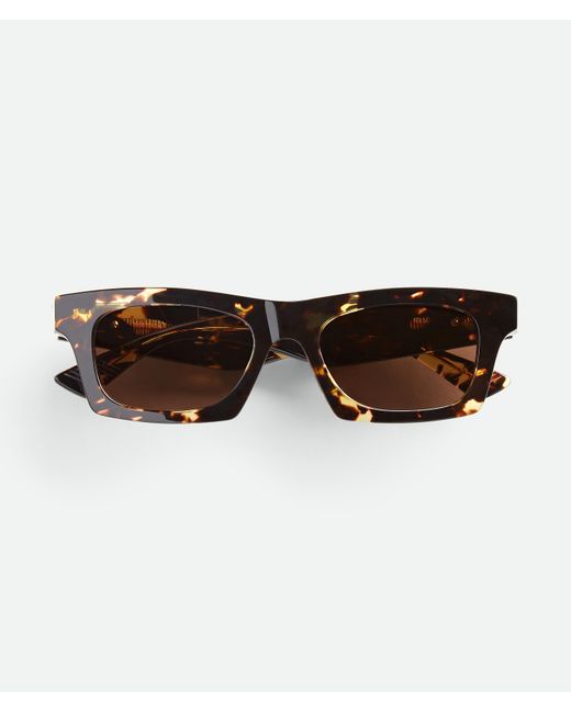 Bottega Veneta Brown Classic Squared Sunglasses