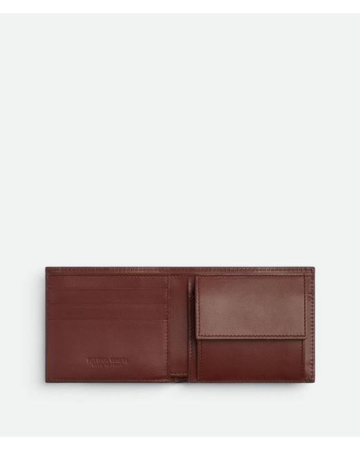 メンズ Bottega Veneta カセット コインパース付き二つ折りウォレット Blue