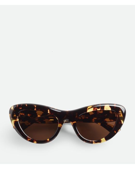 Bombe Cat Eye Sunglasses Bottega Veneta en coloris Brown