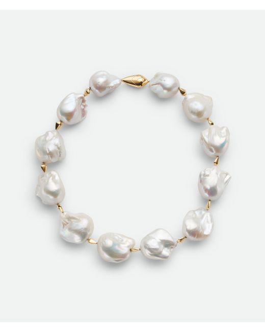 Bottega Veneta White Pearl Necklace